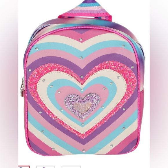 Miss Gwen’s OMG Accessories Girls Rainbow Heart Mini Backpack - Picture 2 of 4